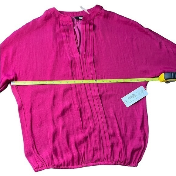 NWT Magenta Top with Cut Out and Pleated Front with Double edge sleeve - Picture 3 of 5